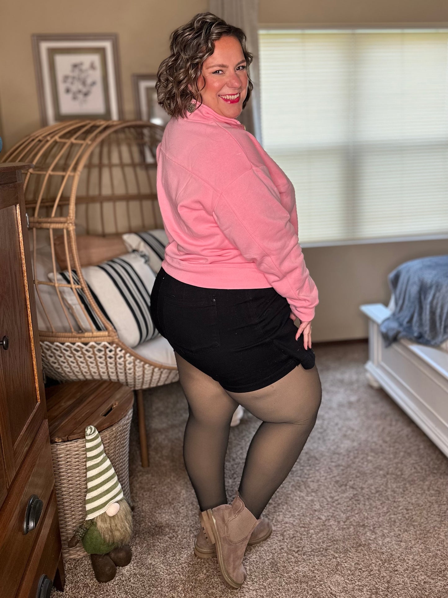 Sweater Weather Half Zip High Neck Pullover in Dark Pink