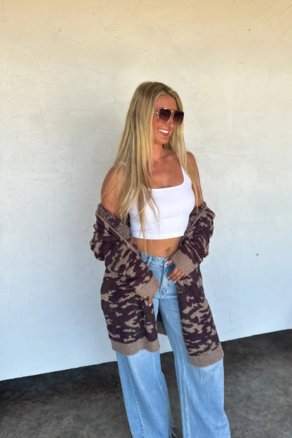 CAMO CLOUD CARDIGAN