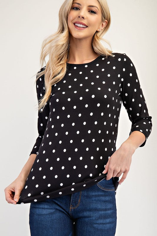 Dotted & Dandy T-Shirt- Black