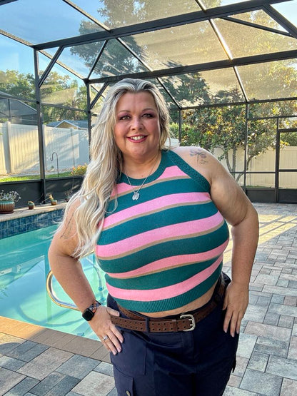 Scholarly Pursuits Knit Striped Tank