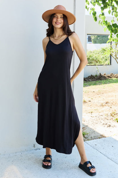 Good Energy Cami Side Slit Maxi Dress