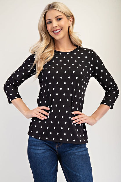 Dotted & Dandy T-Shirt- Black