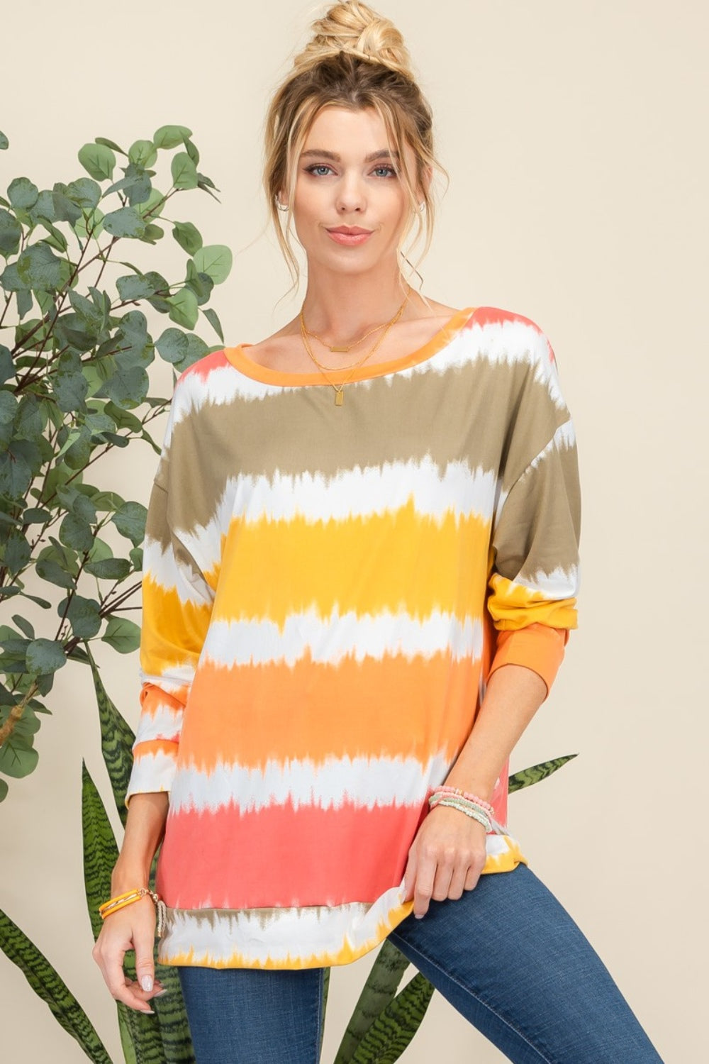 Fall Striped Long Sleeve T-Shirt