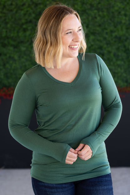 Michelle Mae Larissa Long Sleeve - Forest Green