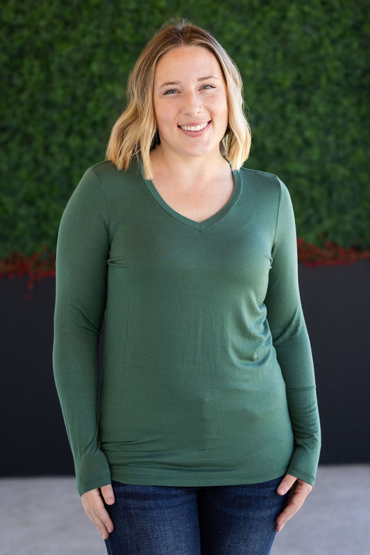 Michelle Mae Larissa Long Sleeve - Forest Green