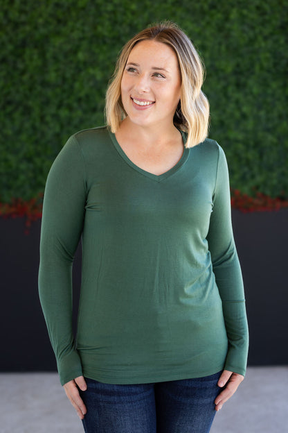 Michelle Mae Larissa Long Sleeve - Forest Green