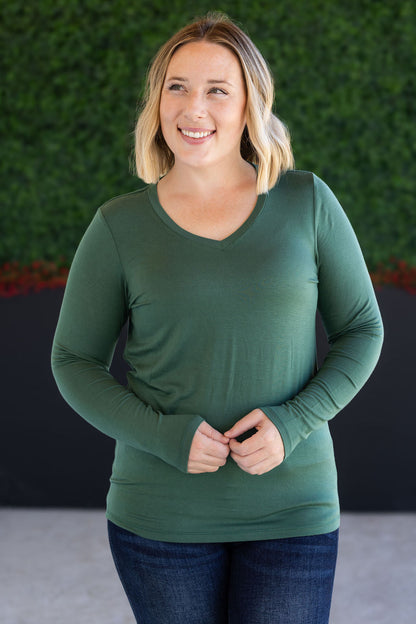 Michelle Mae Larissa Long Sleeve - Forest Green