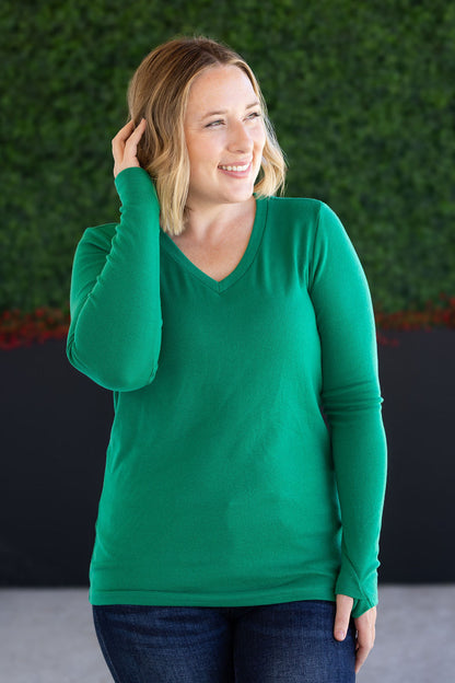 Michelle Mae Leah Long Sleeve Top - Green
