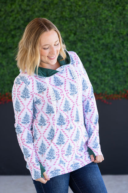 Michelle Mae Hailey Pullover Hoodie - Candy Cane Lane