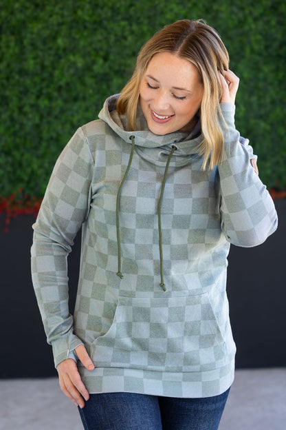 Michelle Mae Ashley Hoodie - Olive Checkers