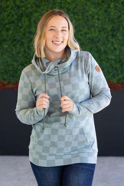 Michelle Mae Ashley Hoodie - Olive Checkers