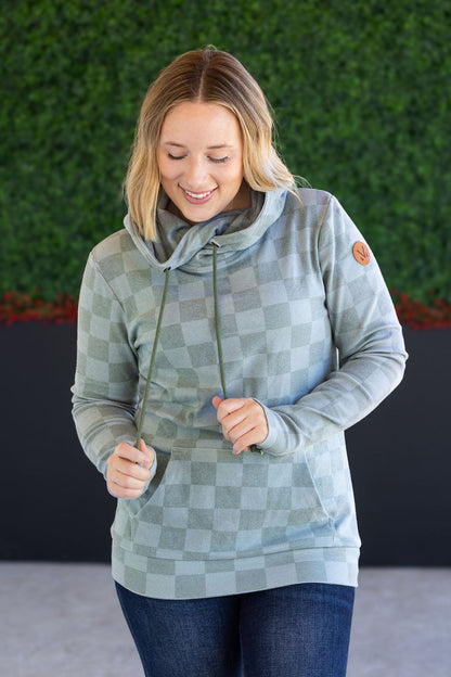 Michelle Mae Ashley Hoodie - Olive Checkers