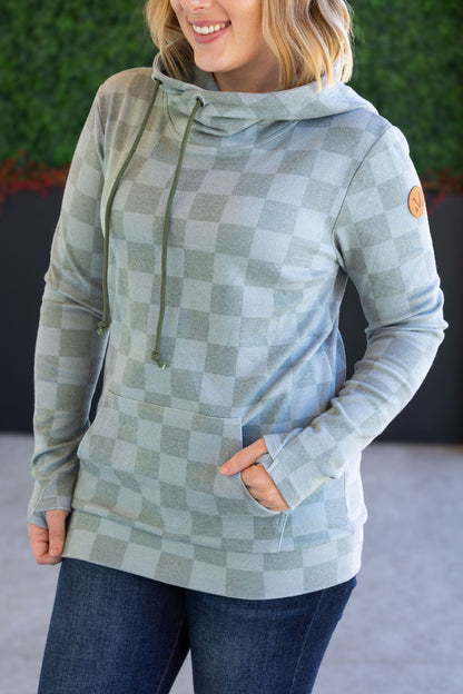 Michelle Mae Ashley Hoodie - Olive Checkers
