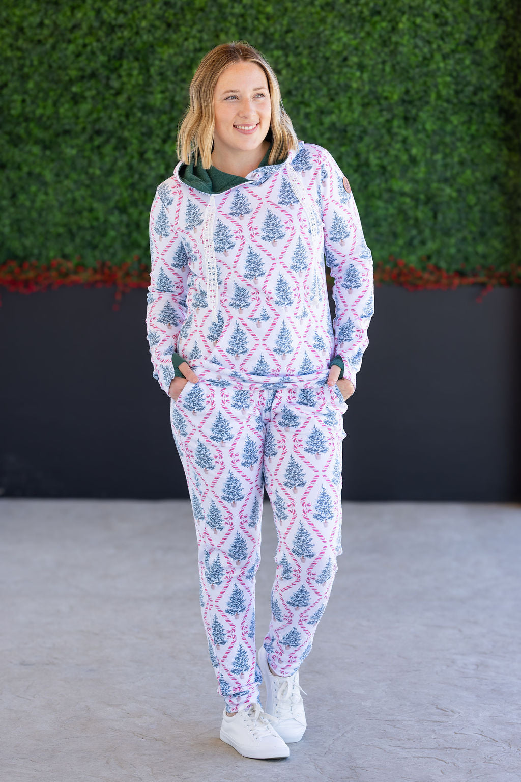 Michelle Mae Hailey Pullover Hoodie - Candy Cane Lane