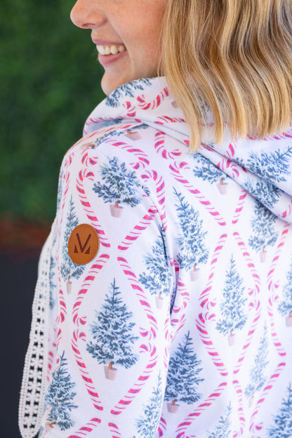 Michelle Mae Hailey Pullover Hoodie - Candy Cane Lane