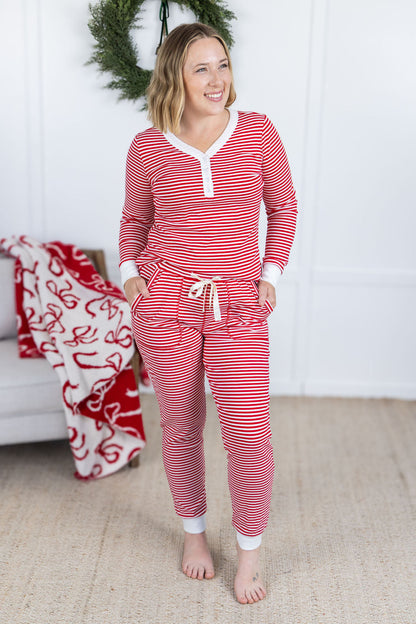 Michelle Mae Candy Cane Pajama Set