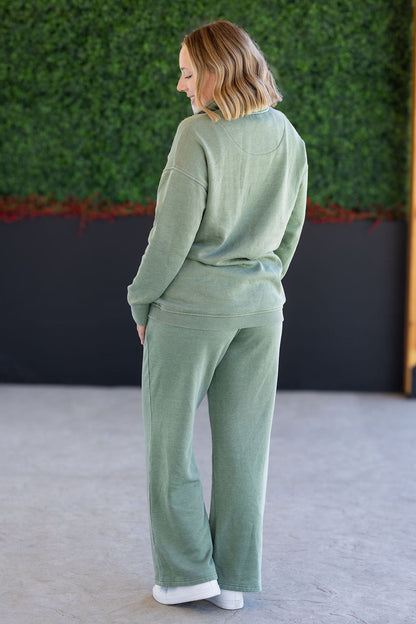 Michelle Mae Jesse Vintage Wash Snap Pullover - Olive