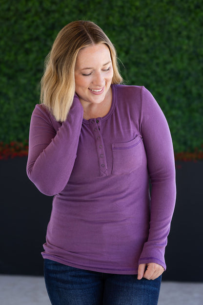 Michelle Mae Georgia Long Sleeve Top - Purple