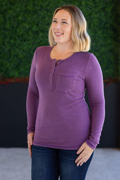Michelle Mae Georgia Long Sleeve Top - Purple