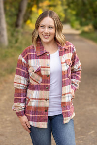 Michelle Mae Norah Plaid Shacket - Sunset Plaid