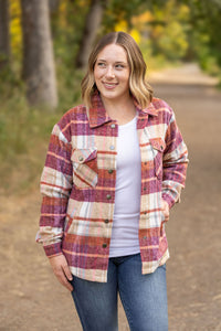 Michelle Mae Norah Plaid Shacket - Sunset Plaid