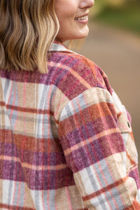 Michelle Mae Norah Plaid Shacket - Sunset Plaid