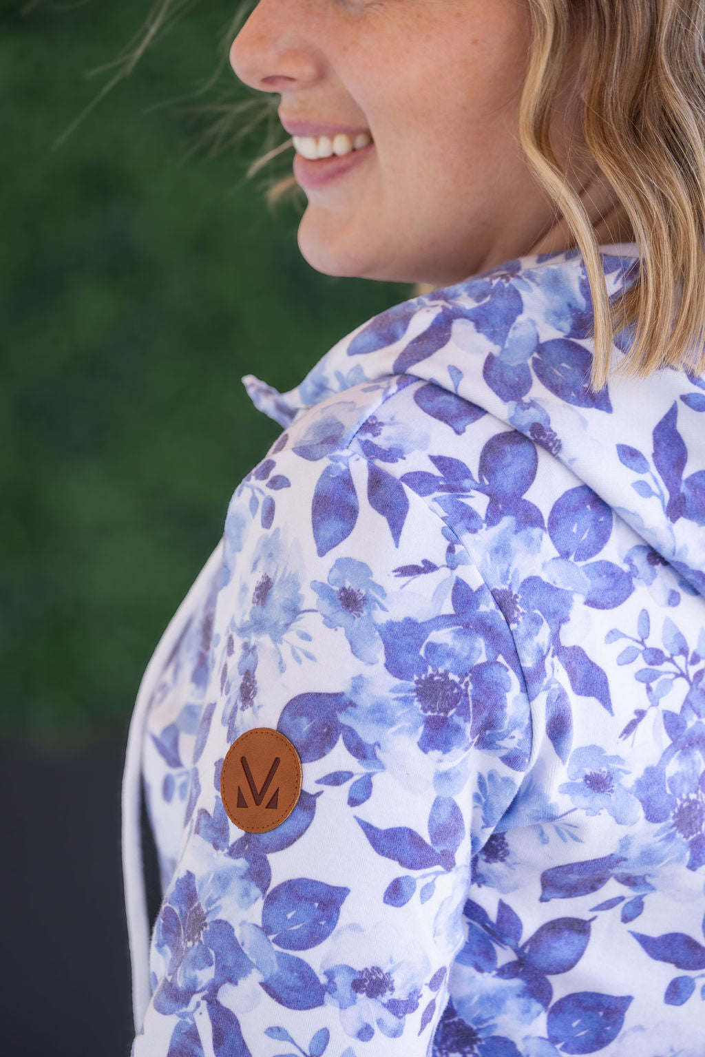 Pre-Order Michelle Mae HalfZip Hoodie - Sapphire Floral