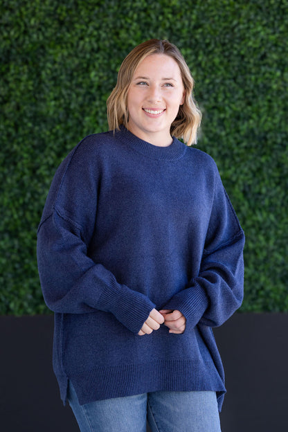 Michelle Mae Aurora Cozy Sweater - Navy