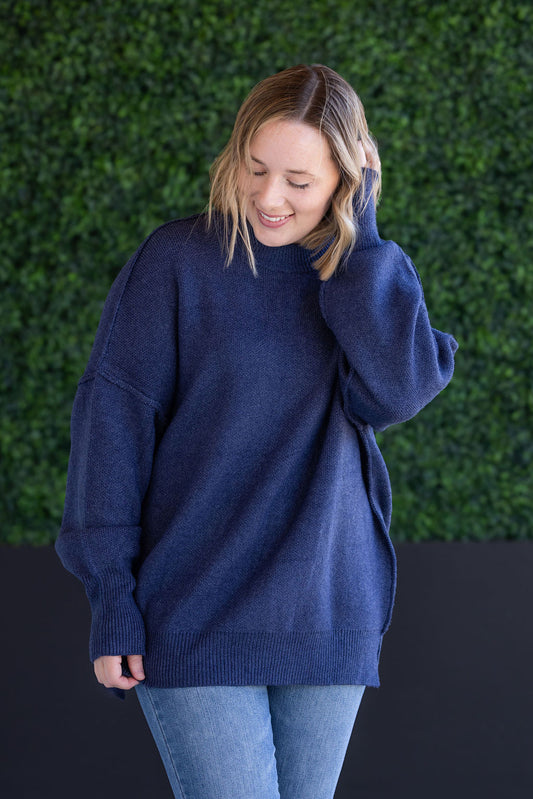 Michelle Mae Aurora Cozy Sweater - Navy