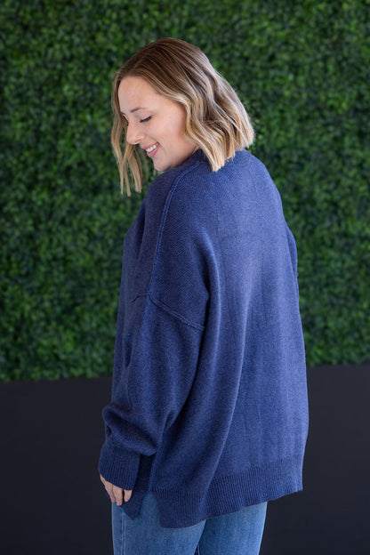 Michelle Mae Aurora Cozy Sweater - Navy