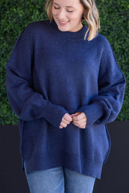 Michelle Mae Aurora Cozy Sweater - Navy