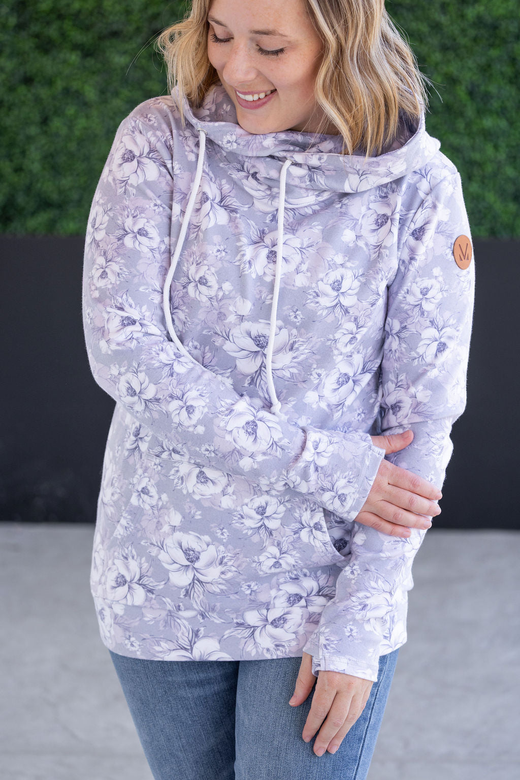 Michelle Mae Ashley Hoodie - Vintage Grey Floral
