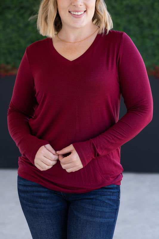 Michelle Mae Larissa Long Sleeve - Burgundy