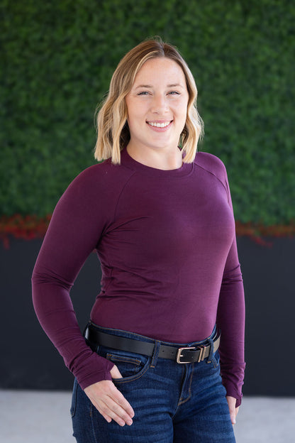 Michelle Mae Blair Long Sleeve Top - Plum