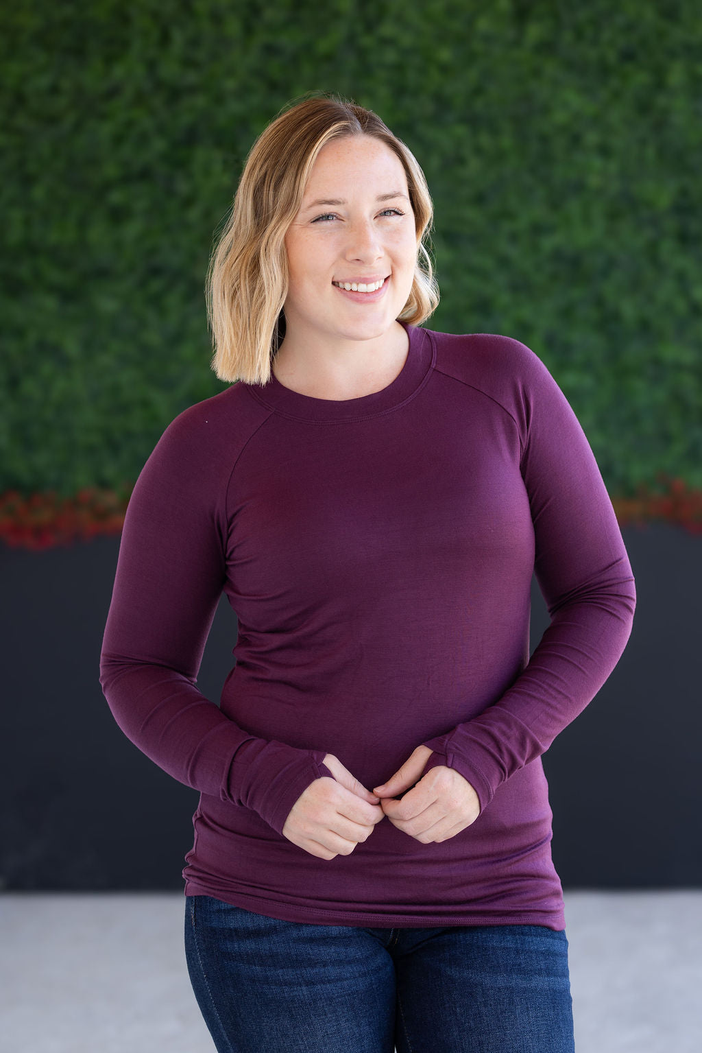 Michelle Mae Blair Long Sleeve Top - Plum