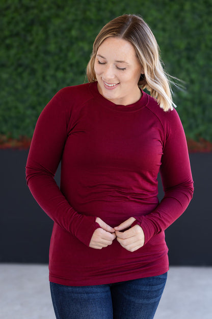Michelle Mae Blair Long Sleeve Top - Burgundy