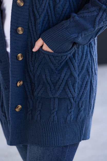 Michelle Mae Brooks Button Sweater Cardigan - Navy