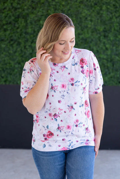 Michelle Mae Katie Cozy Top - Pink Bloom