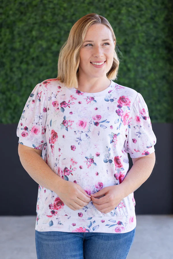 Michelle Mae Katie Cozy Top - Pink Bloom