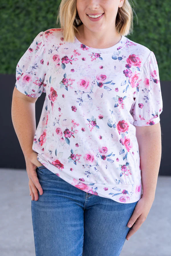 Michelle Mae Katie Cozy Top - Pink Bloom