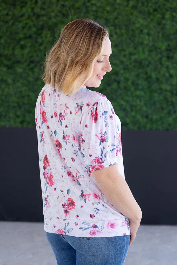 Michelle Mae Katie Cozy Top - Pink Bloom