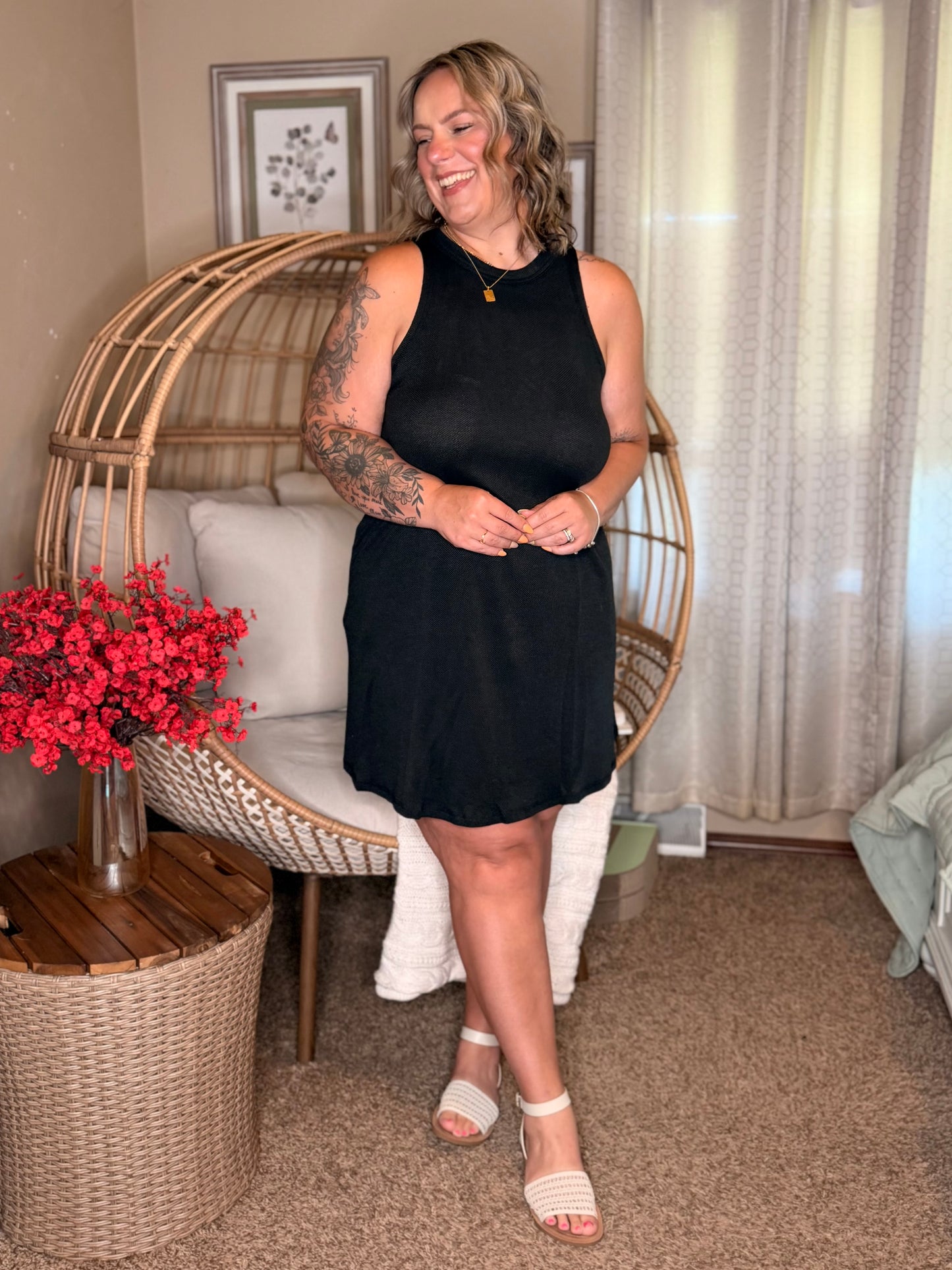 Back it Up Crisscross Cut-Out Back Dress