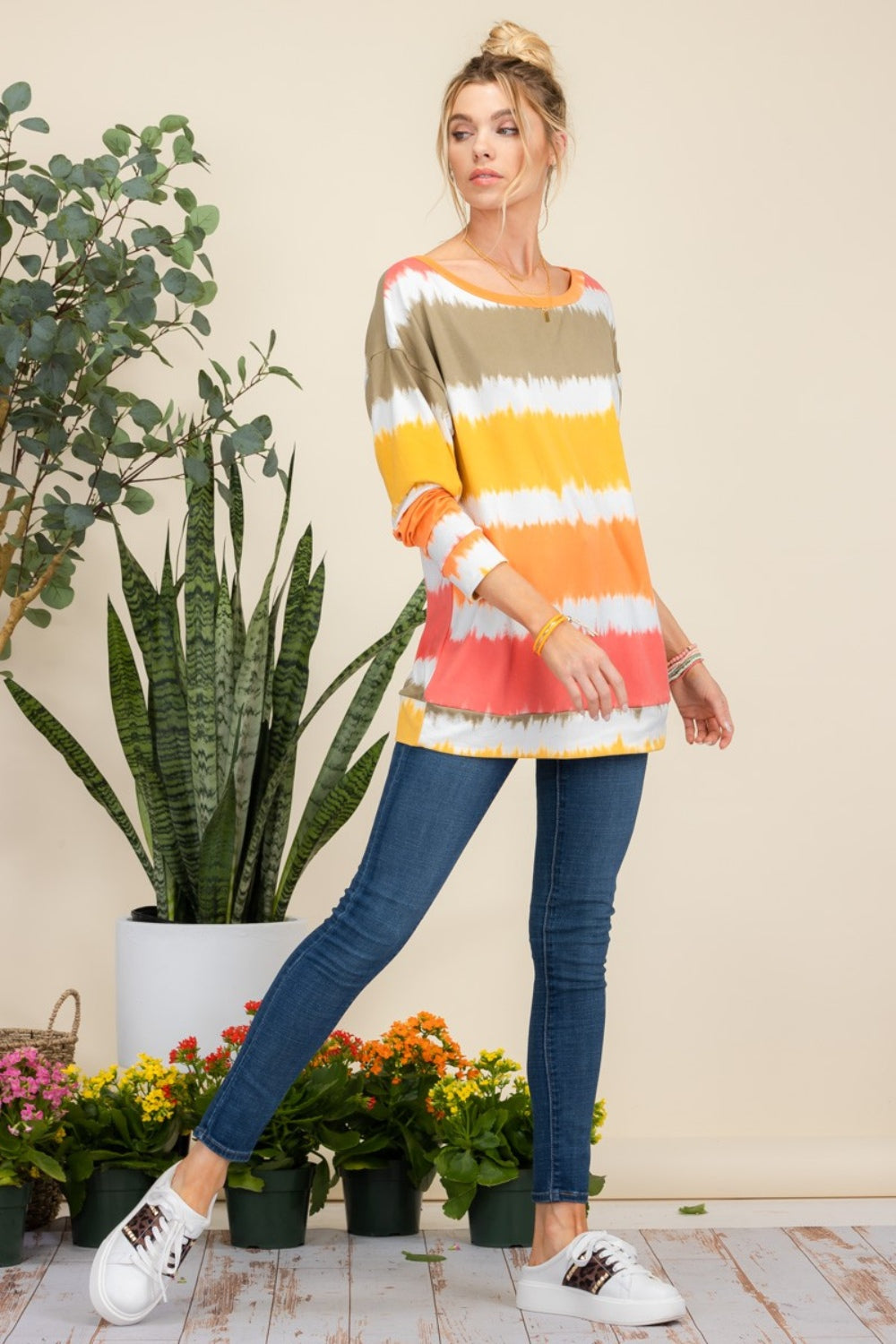 Fall Striped Long Sleeve T-Shirt