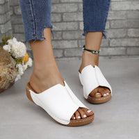 PREORDER- PU Leather Open Toe Sandals