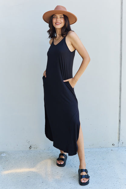 Good Energy Cami Side Slit Maxi Dress