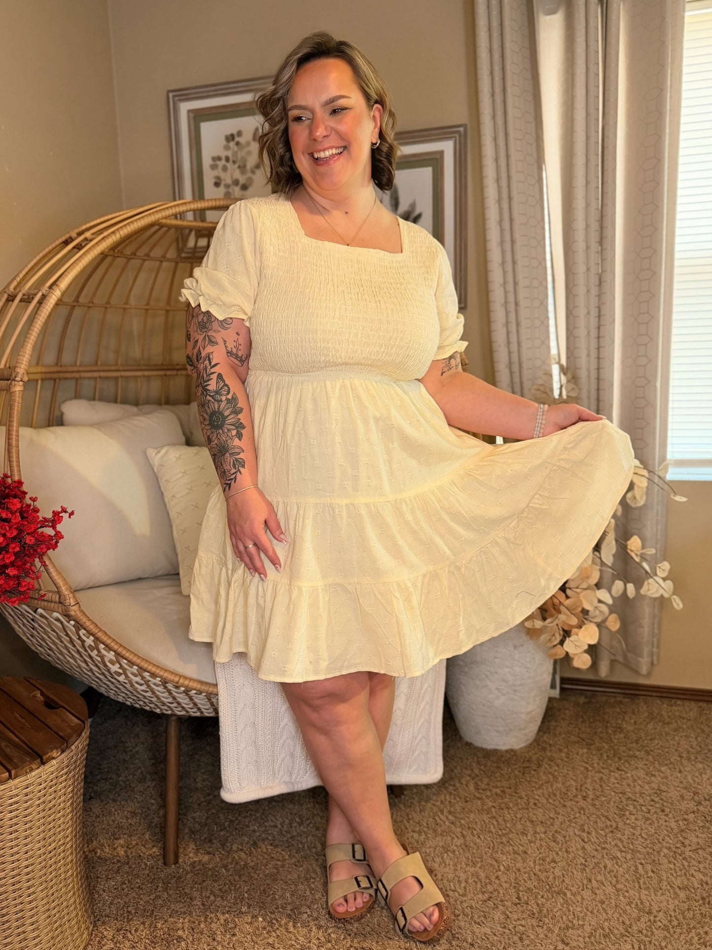 Cute Situation Square Neck Dress