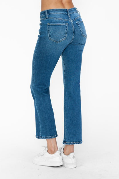 Purrfectly Polished Mid Rise Ankle Jeans