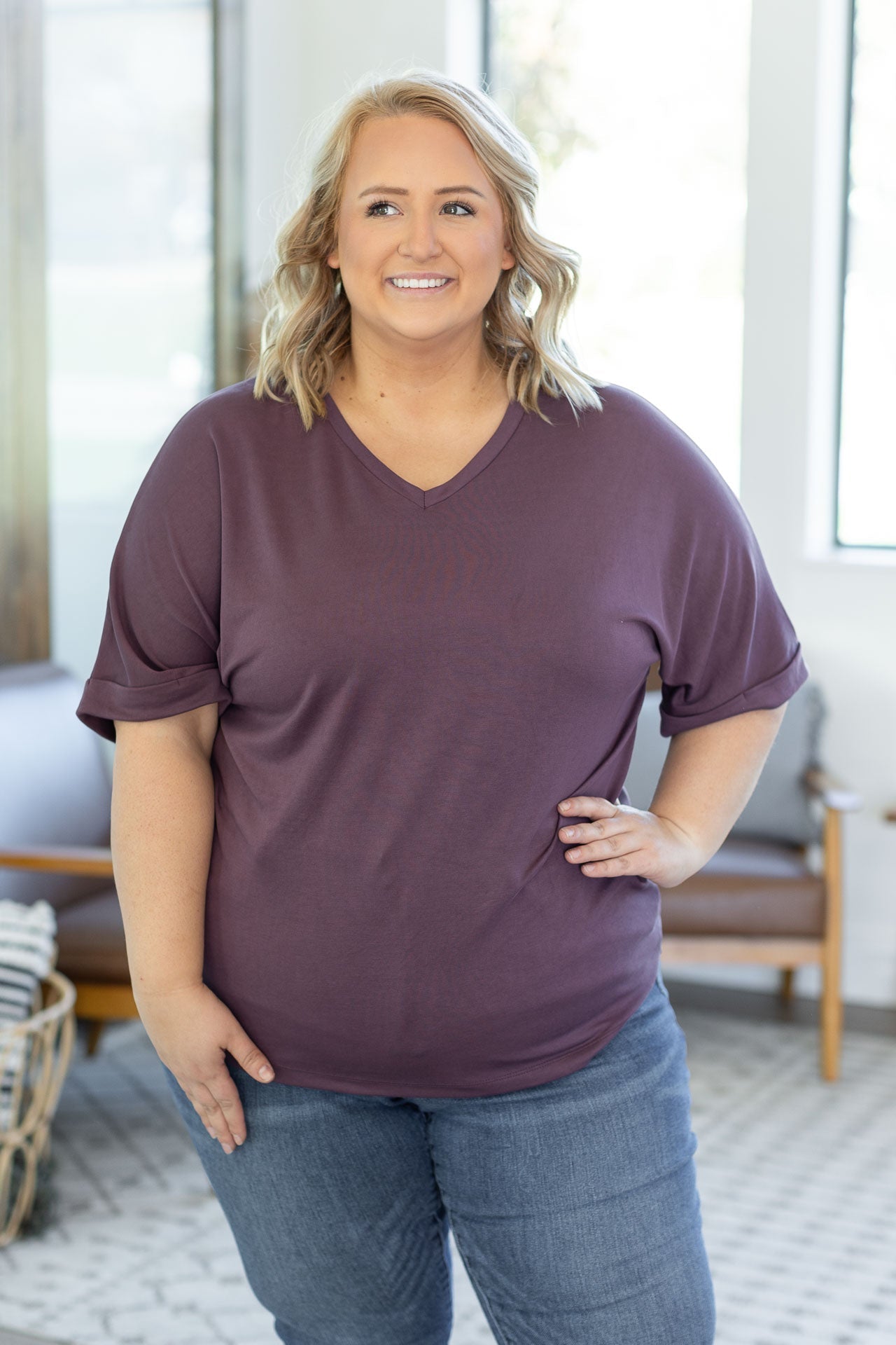 Michelle Mae Selene Relaxed Top - Amethyst