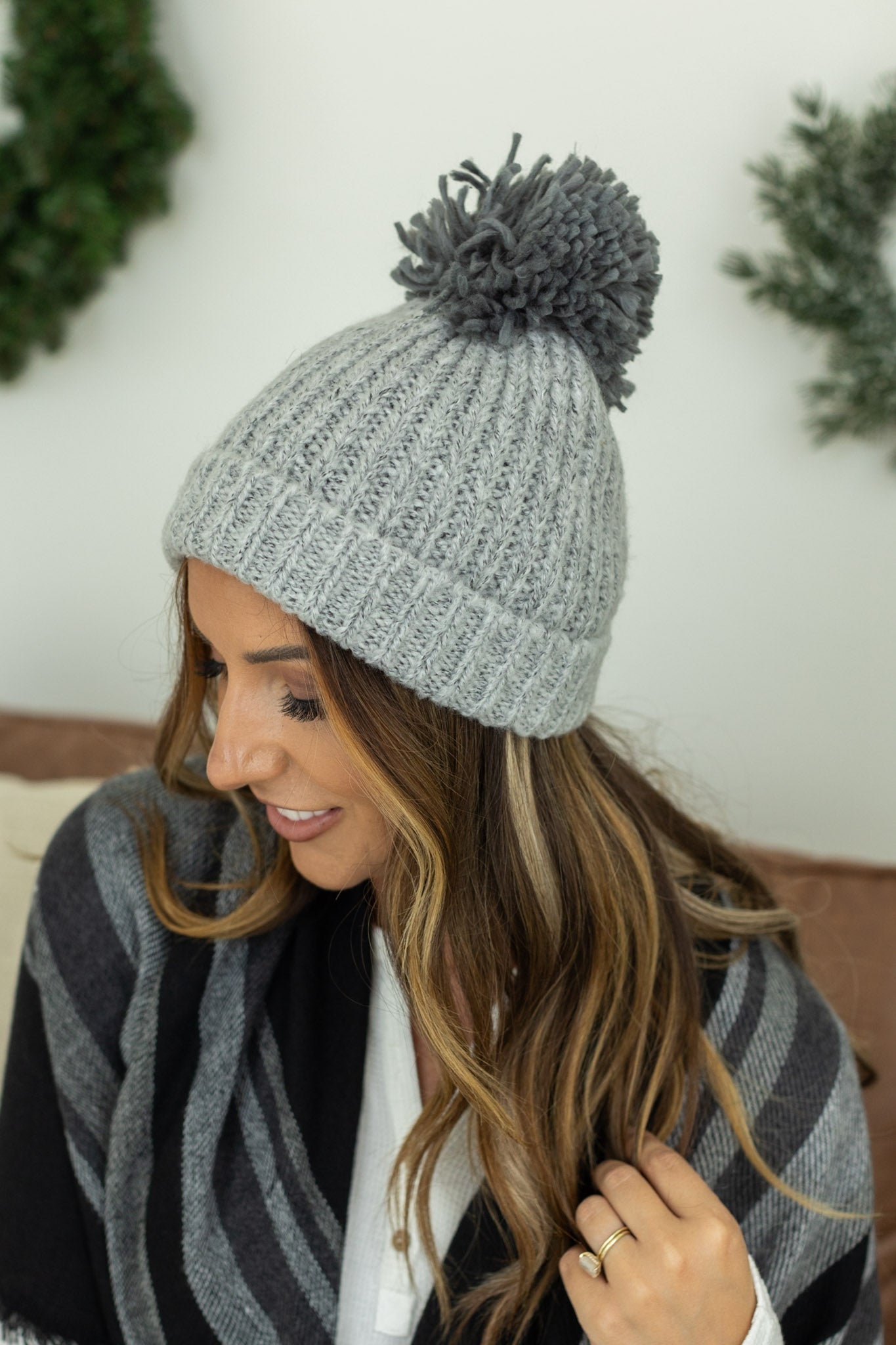 Michelle Mae Heathered Gray Beanie