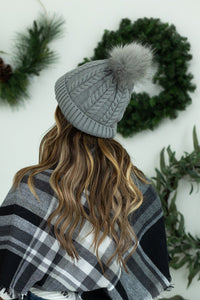 Michelle Mae Bella Braid Beanie - Grey